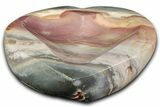 Polished Heart-Shaped Polychrome Jasper Dish - Madagascar #337206-1